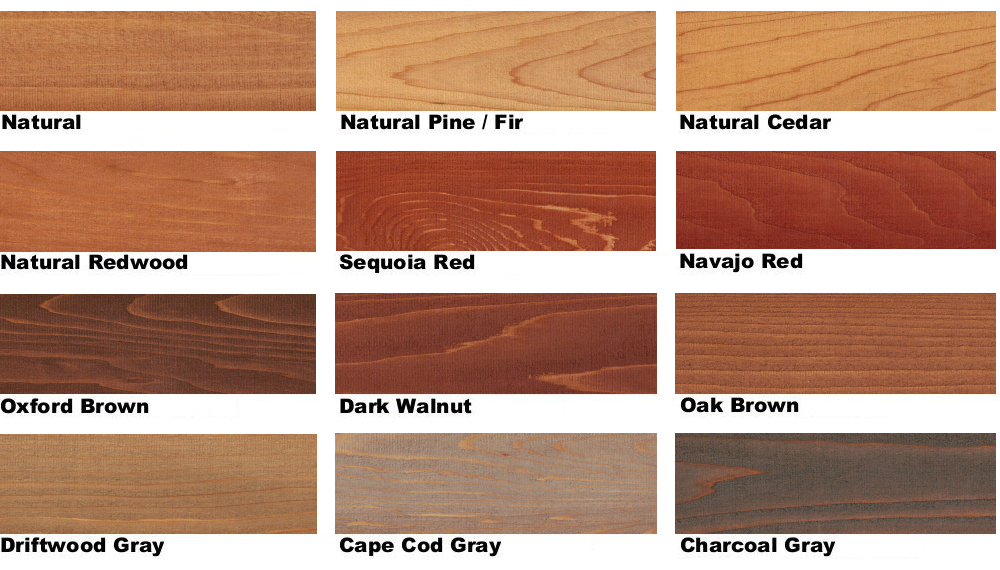 Deck Stain Chart