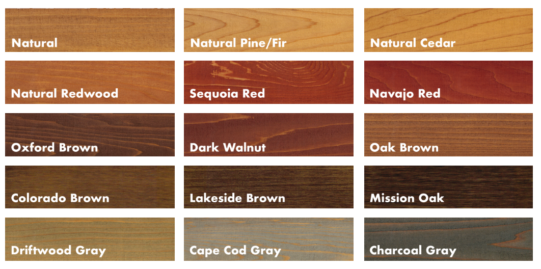 Messmers Uv Plus Stain Color Chart Staining Wood Staining Deck Wood