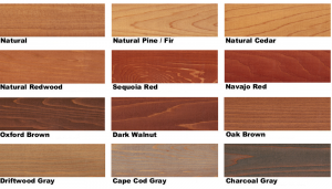 Messmers UV Plus Stain Color Chart