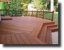 Stain an ipe hardwood deck