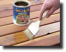 Stain a wood deck with Messmers UV Plus